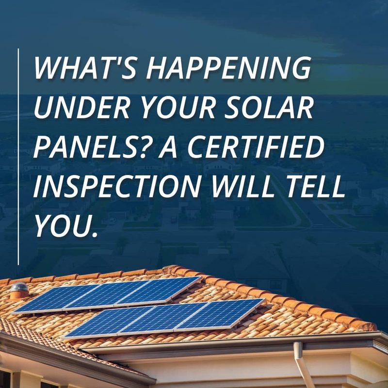 What's checked in a solar inspection